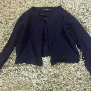 Black cropped Lioness long sleeve Cardigan from Princess Polly